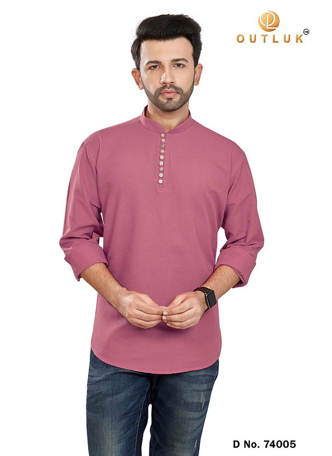 Outluk Vol 74 Mens Wear Wholesale Short Kurta Collection